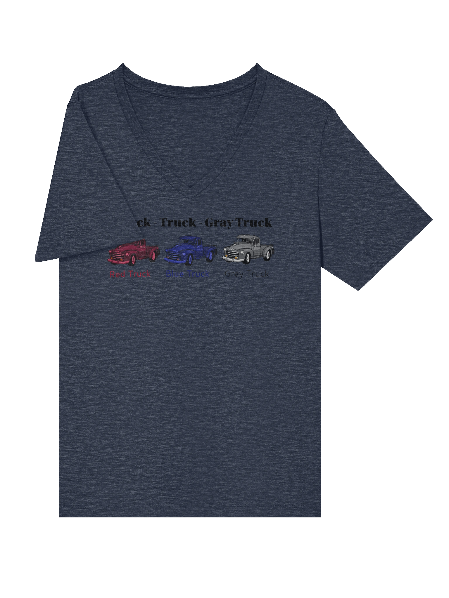 Truck Truck Gray Truck T-Shirt (Womens V-Neck) product image (5)
