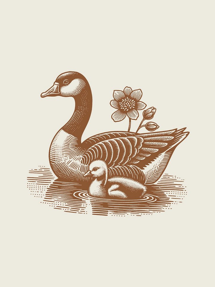 Duck with duckling - Clipart product image (2)