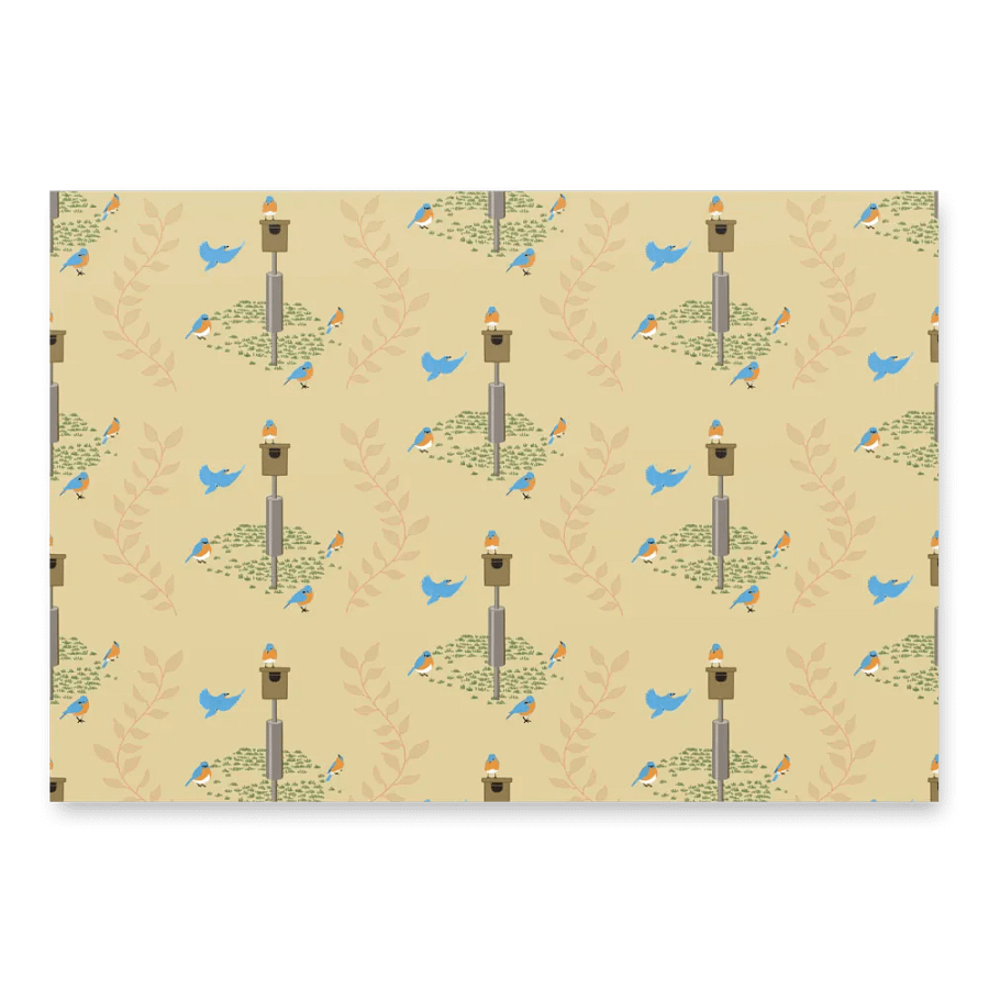 Bluebird Wrapping Paper Set 1 in Tan product image (9)