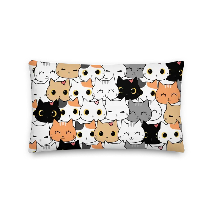 Whimsical Cat Faces Pillow product image (2)