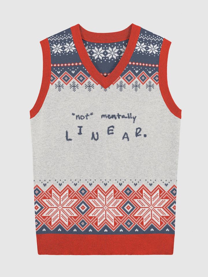 *not* mentally linear. (holiday vest 1) product image (2)