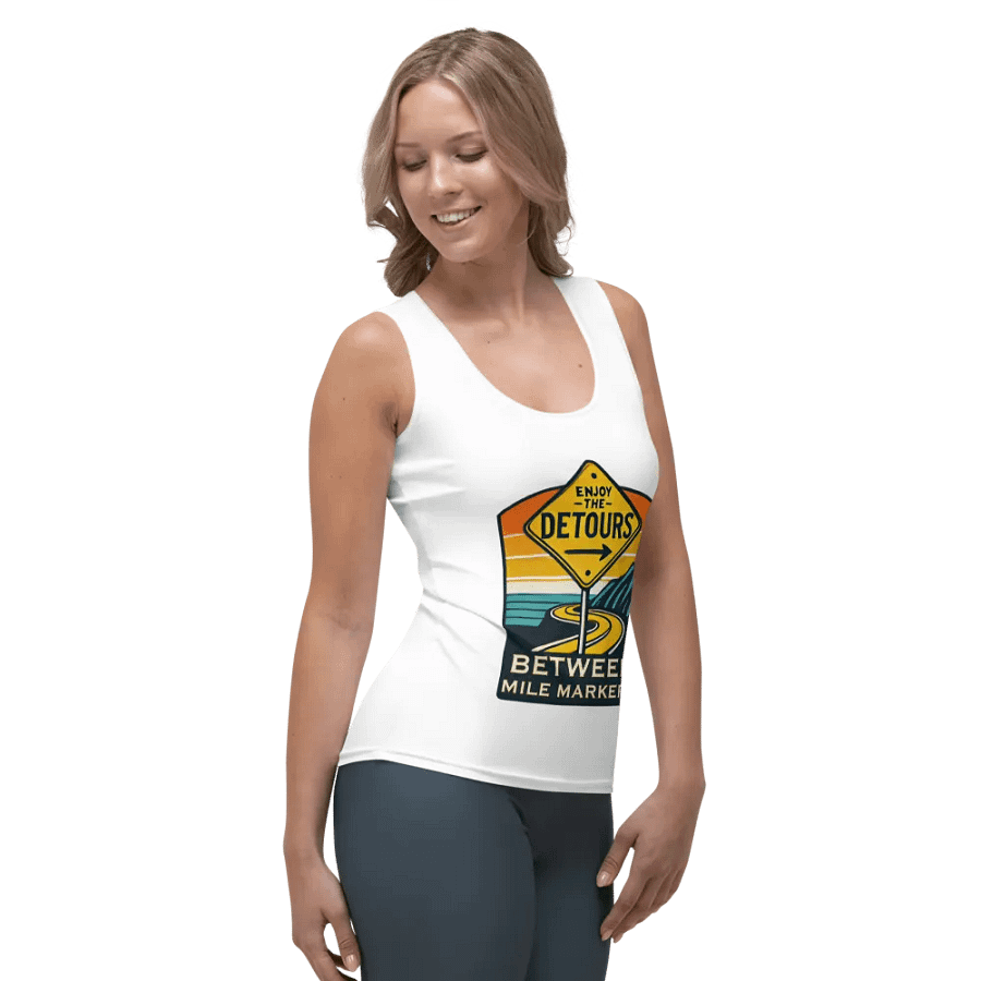 Enjoy The Detours Women's Tank Top - White product image (4)