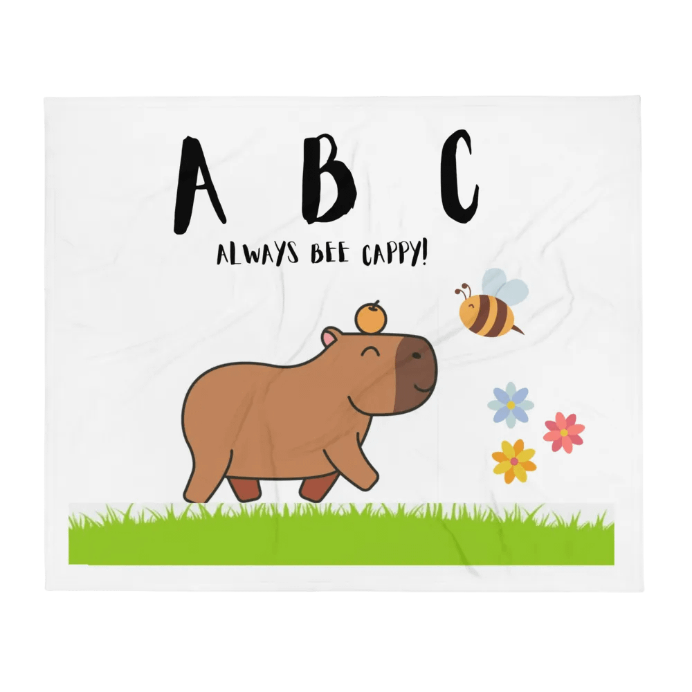 ABC capybara cute blanket product image (1)