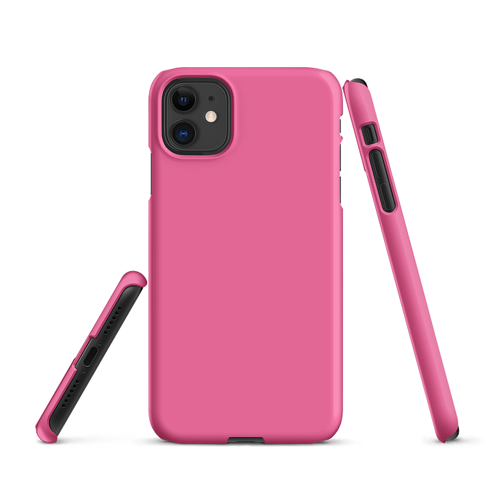 Flamingo Pink Solid Color iPhone® Matte Snap Case product image (1)