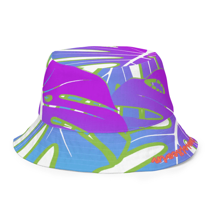 Neon Monstera Madness Reversible Bucket Hat product image (2)