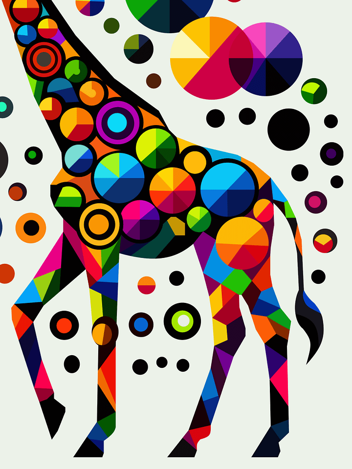 Free Geometric Giraffe PNG Art - Transparent Background, Low Poly Animal Illustration product image (2)