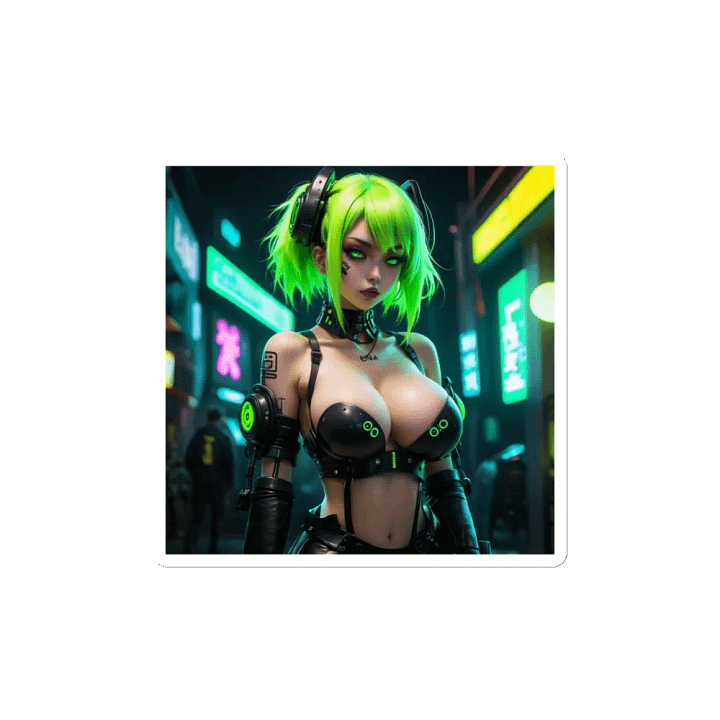 Neon Cyberpunk Groove Die-Cut Magnets product image (2)