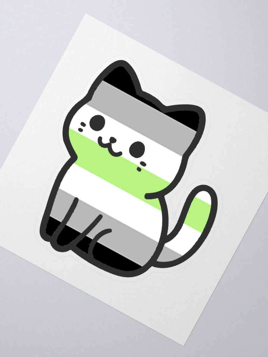 Agender Pride Kitty Sticker product image (2)