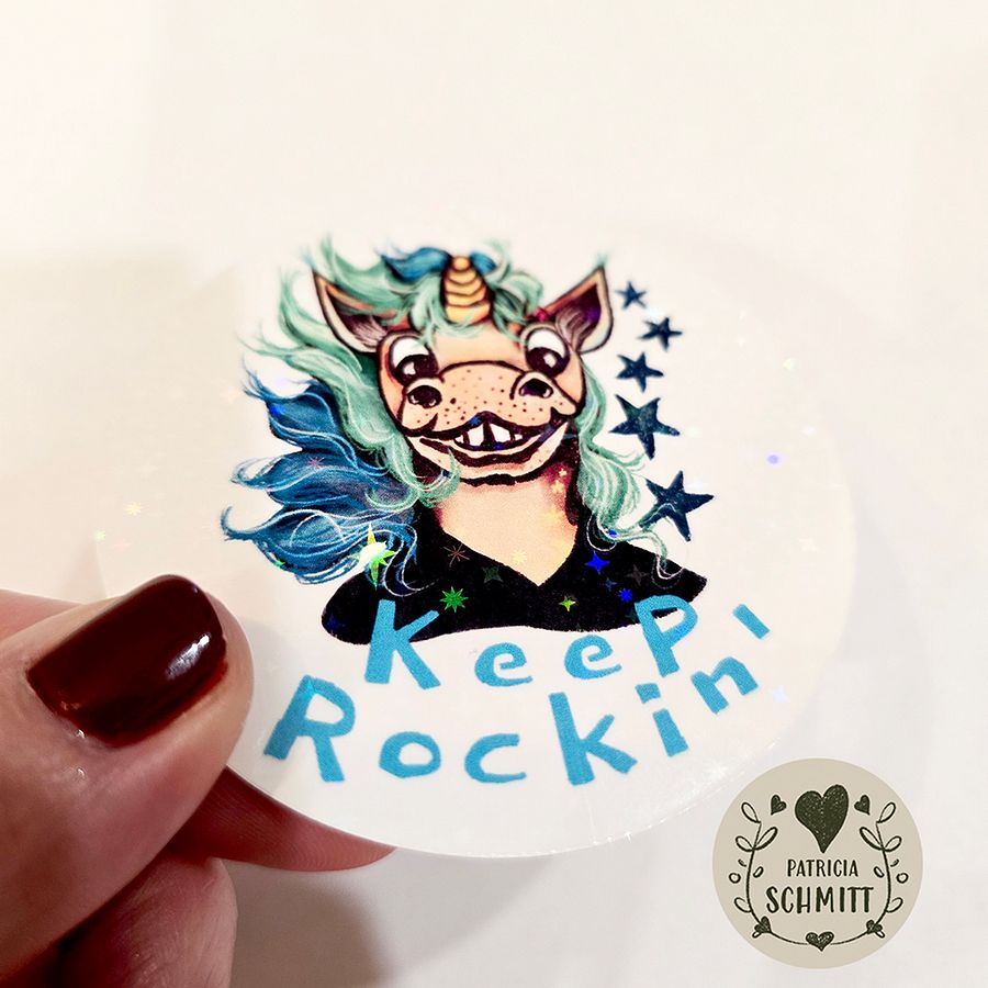 Keep Rockin' Holographic Sticker product image (3)