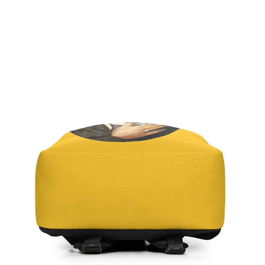 Mater Dolorosa meets Roland TB 303 by Frank Fonik Techno EDM Minimalist Full Yellow Backpack product image (4)