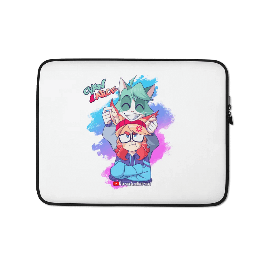 Cyan Teasing Alice's Ears Laptop Sleeve product image (1)