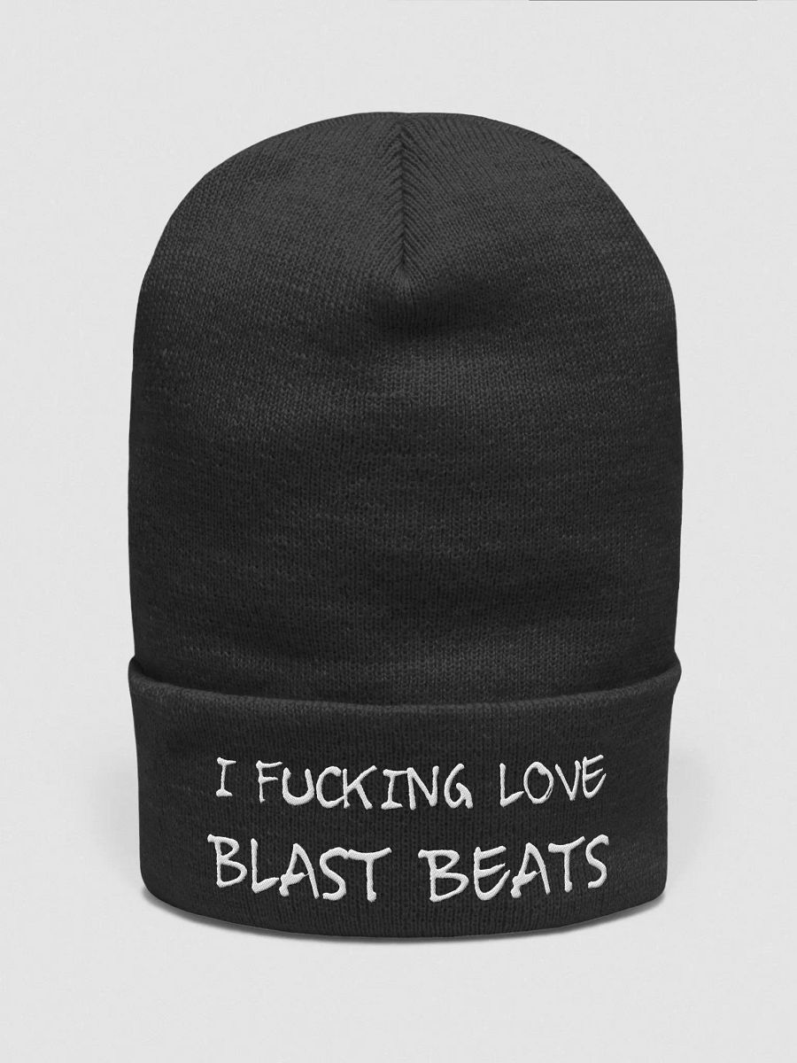 I Love Blast Beats cuffed beanie product image (2)