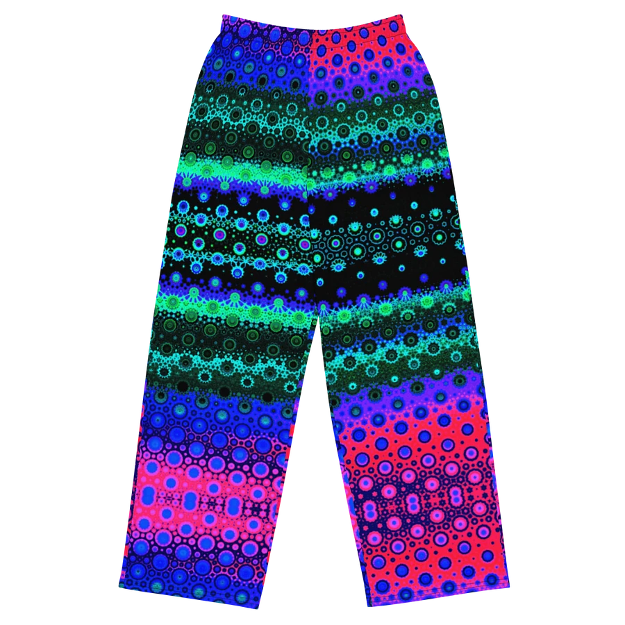 Abstract Multicoloured Pattern Unisex Wide Leg Trousers product image (5)