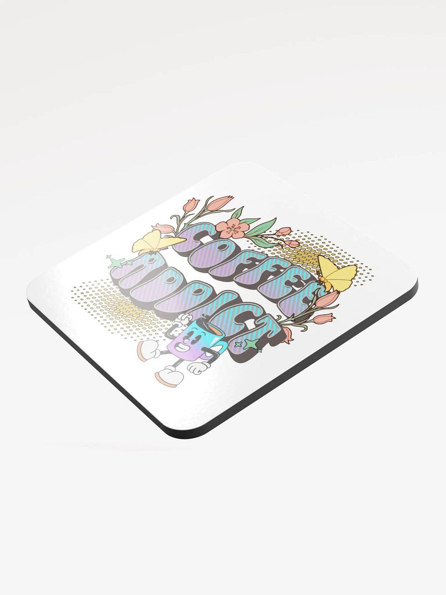 Coffee Addict Mascot Mug Cheerful Cork Coaster product image (3)