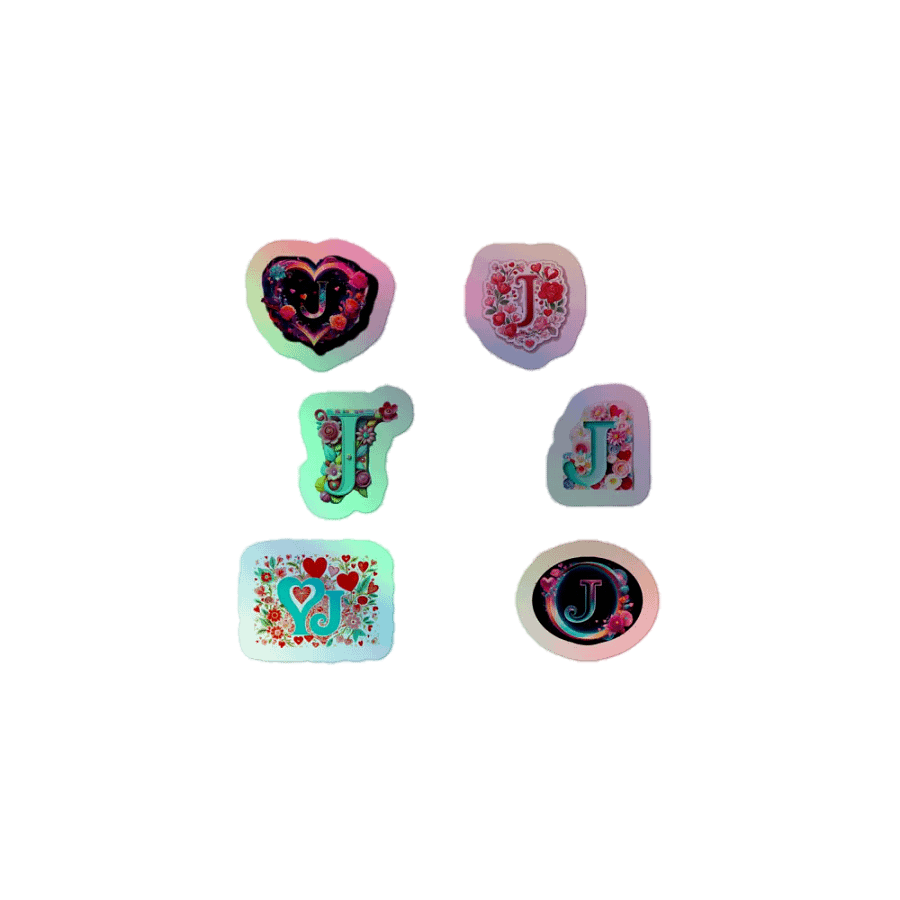All J's Valentine’s Monogram Holo Sticker Pack product image (1)