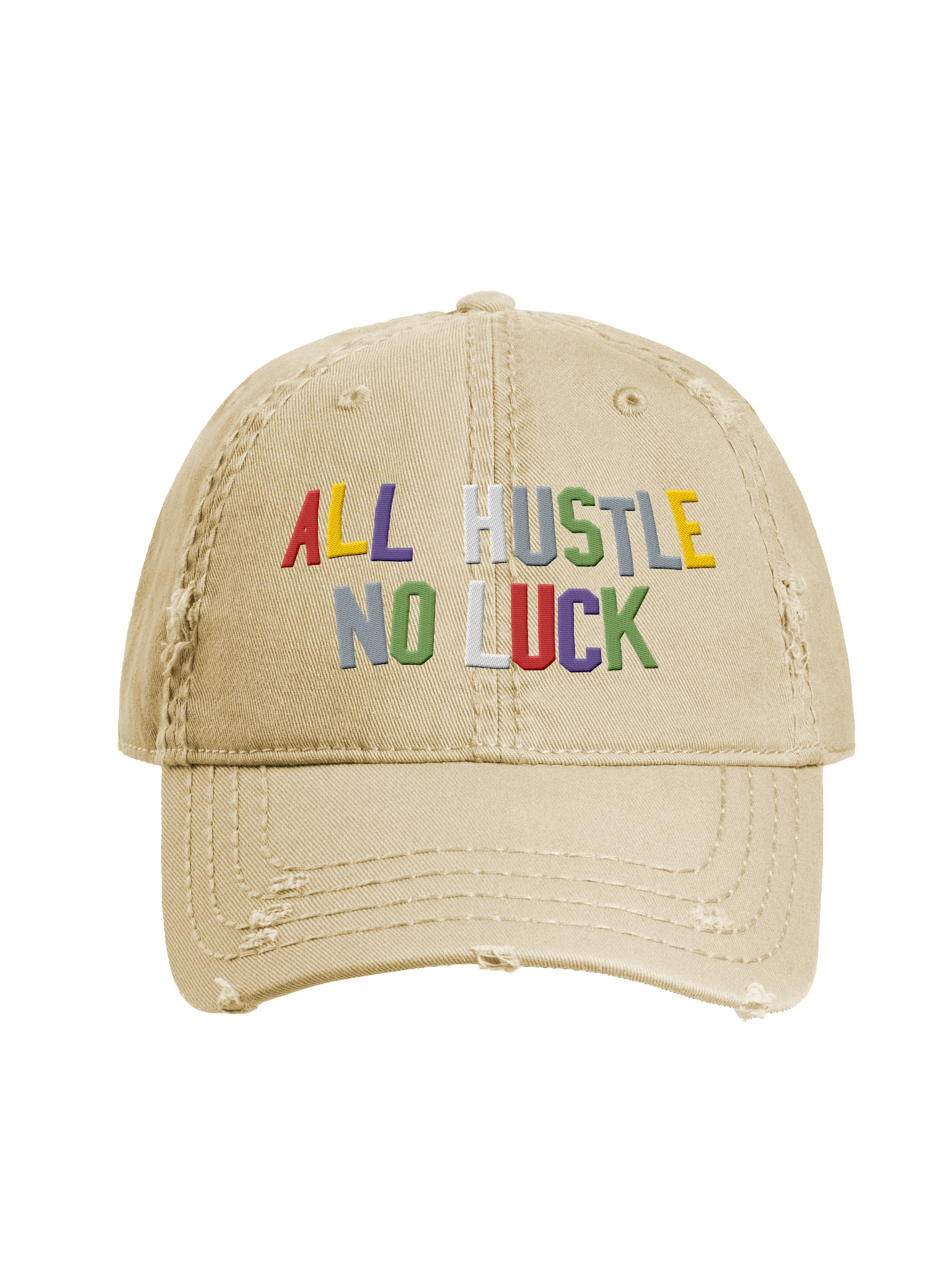 All Hustle No Luck - Distressed Cap product image (1)
