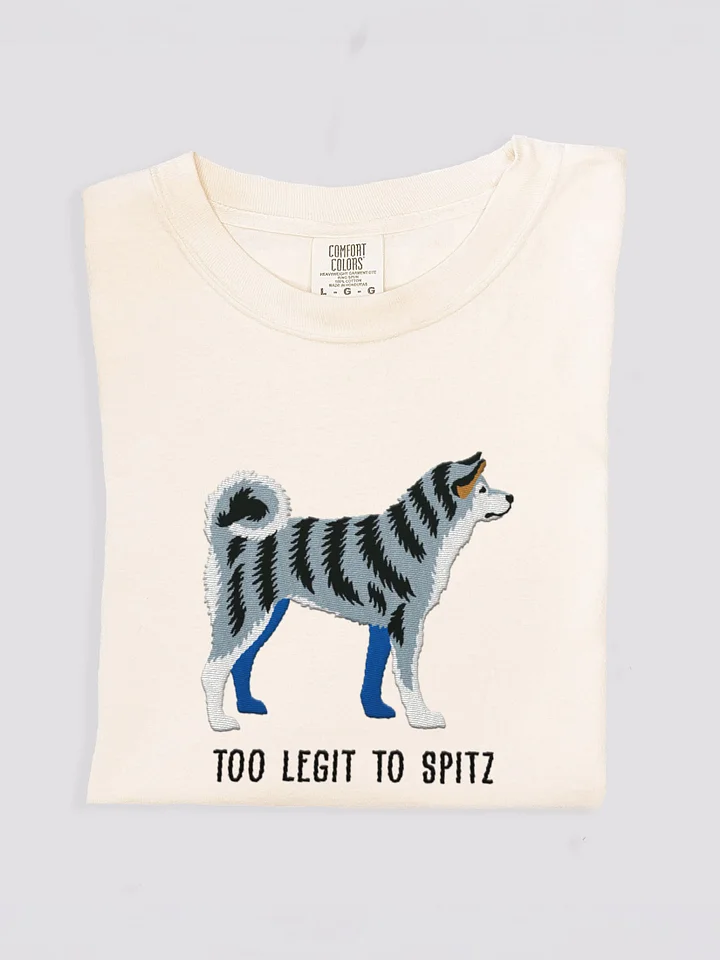 Too Legit to Spitz T-Shirt(Embroidered) of a Japanese Akita Inu(Blue Brindle) product image (1)