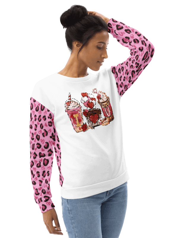 Sweatshirt with Leopard Print and graphic design product image (1)