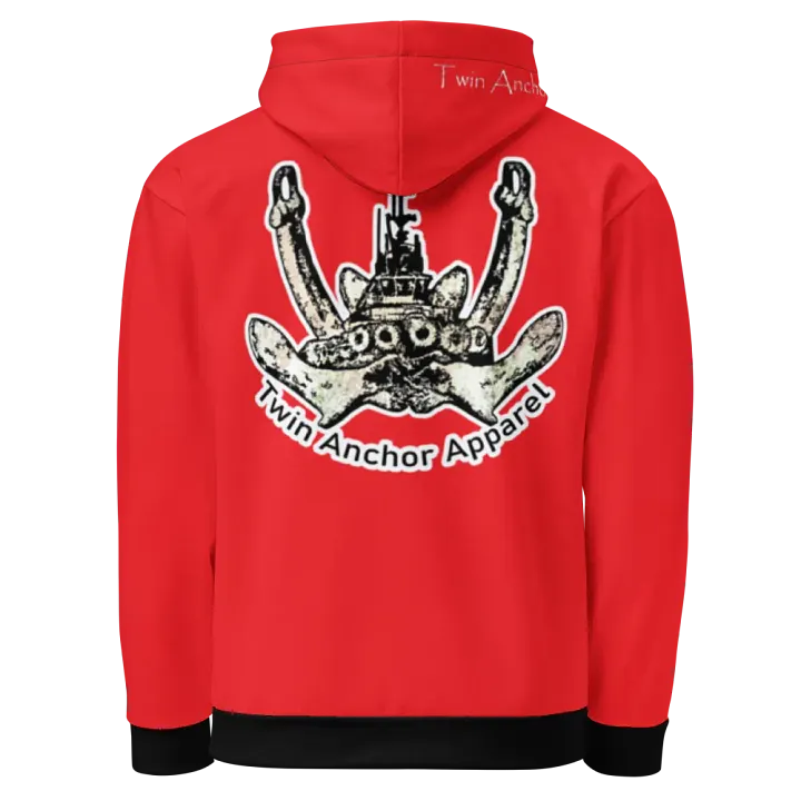 Red Twin Anchor Logo Hoodie product image (1)