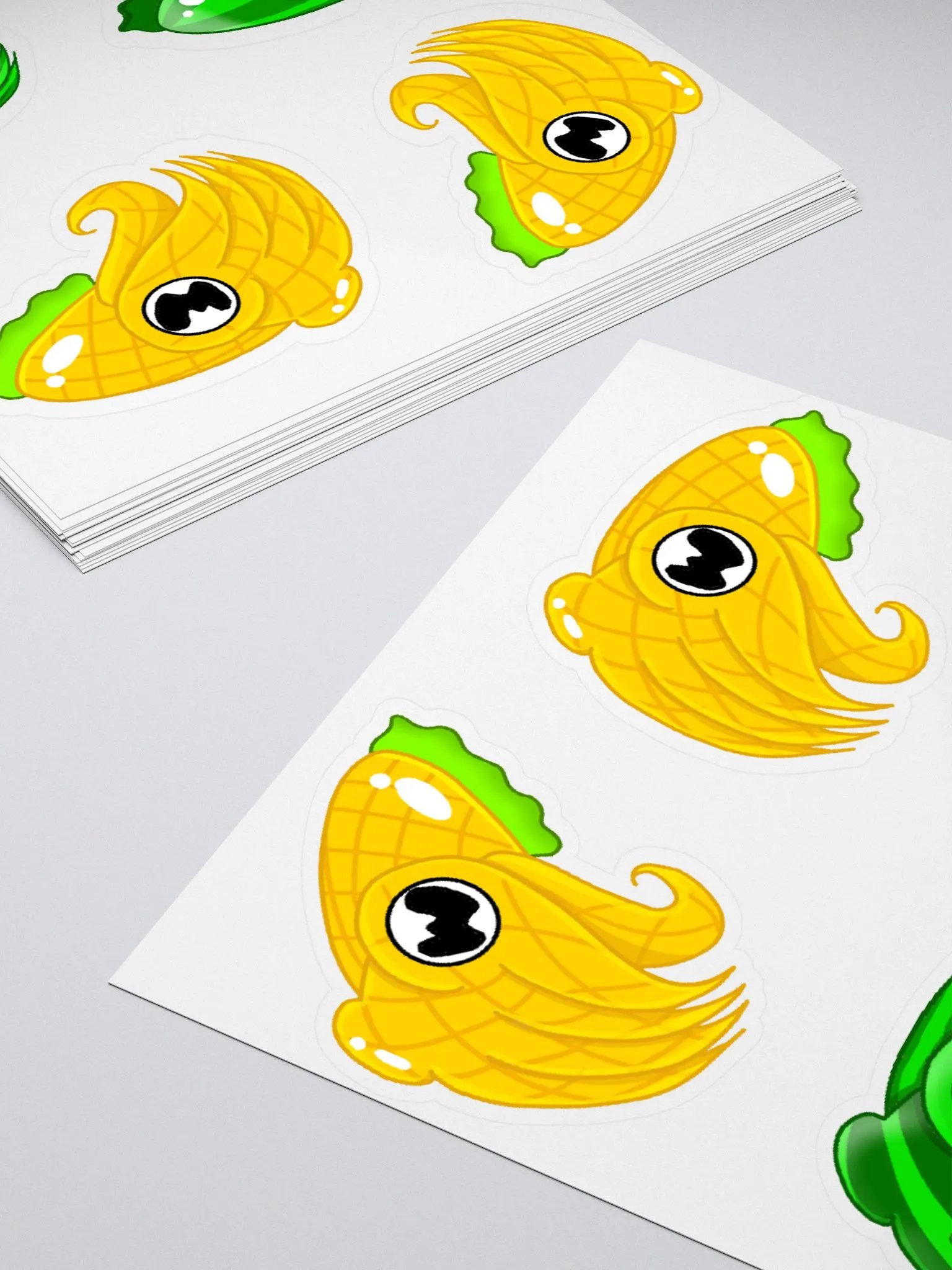 Watermelon & Pineapple Cuttlefish Stickers product image (4)