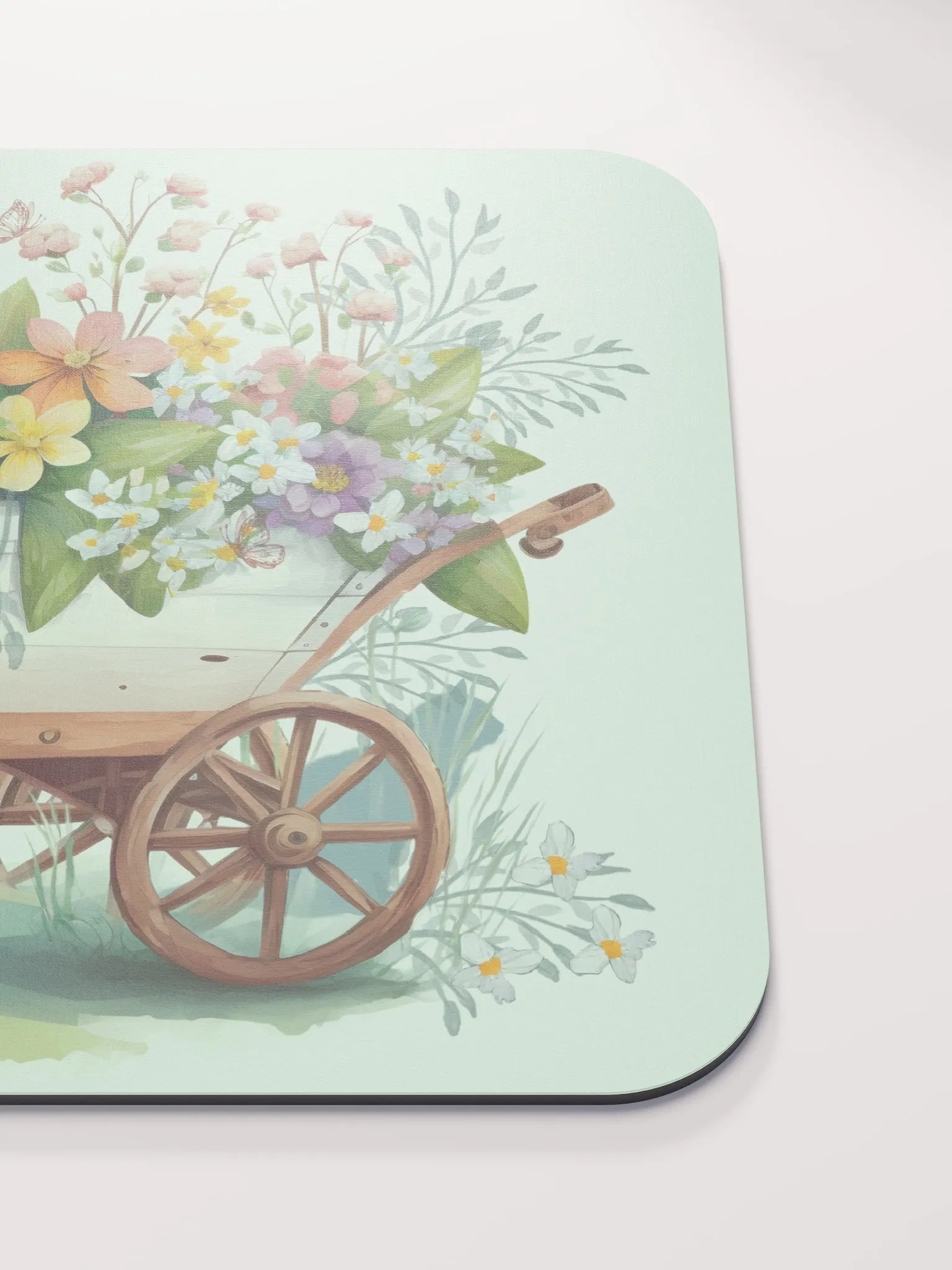 Old Wheelbarrow Full Of Flowers Mousepad product image (5)