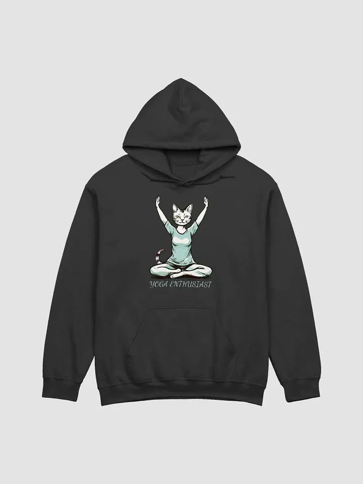 Funny Yoga Cat Gildan Hoodie for Yoga Enthusiasts - Cute Yoga Pose Cat Hoodie - Perfect Gift for Cat Lovers and Yoga Fans product image (1)