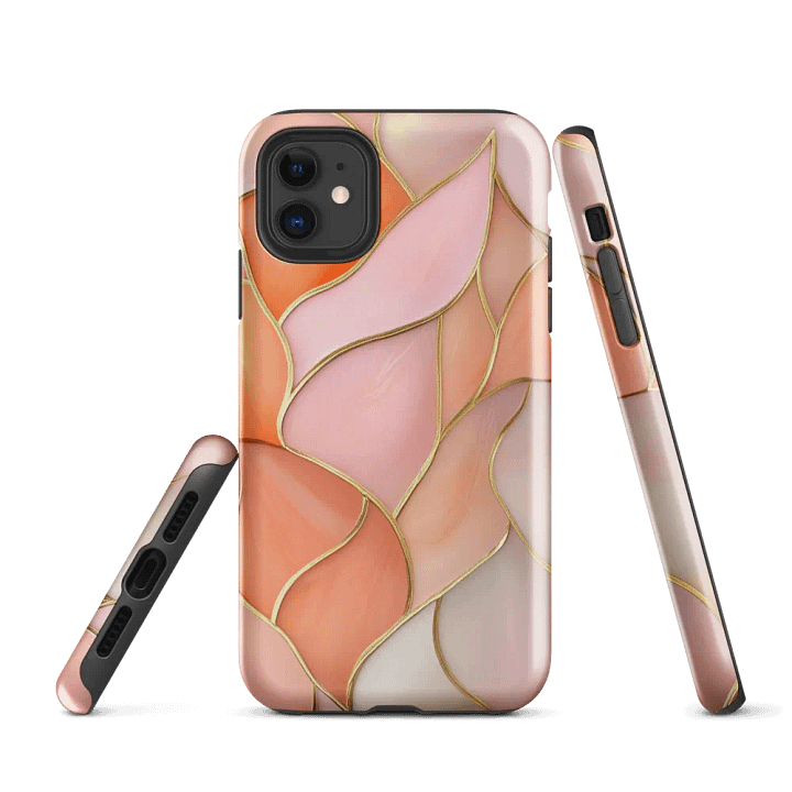 Golden Leaf Stained Glass iPhone® Tough Case product image (1)