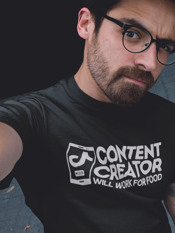 TikTok Content Creator Black Unisex T-Shirt product image (1)