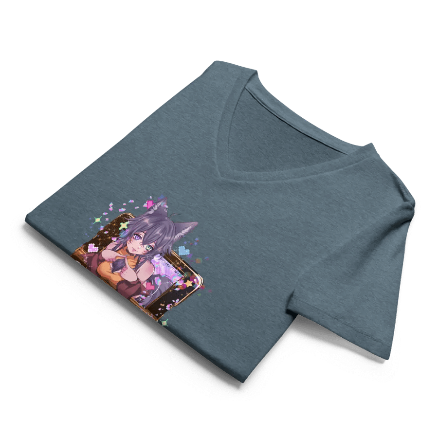 WolfcatRisi Gamer Waifu Women's V-Neck T-shirt product image (11)