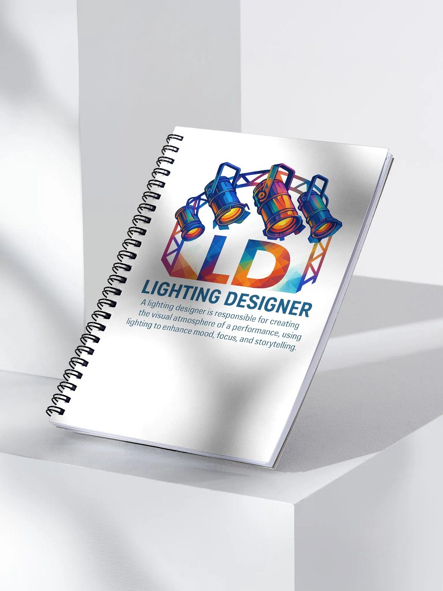 Theatrically Jerry: "LD(Light Designer) Prismatic Series" Spiral Notebook product image (3)