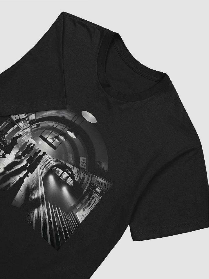 Vintage Metro Mystique: Moonlit Journey Underground (Front Print Mens Tee) product image (2)