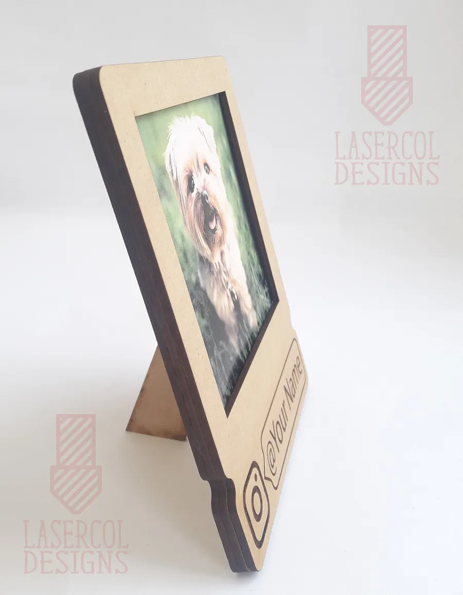 Photo frame with Instagram Handle - Laser Cut Files product image (9)