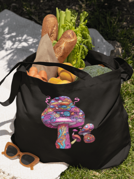 Magic Mushroom Cluster - Eco-conscious Organic Cotton Tote product image (2)