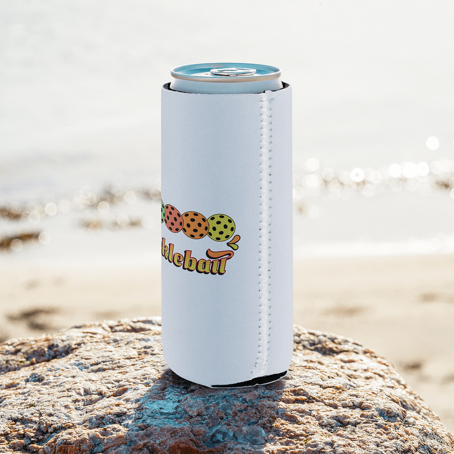 Pickleball Five Ball Row Colorful Coozie Can Cooler product image (8)