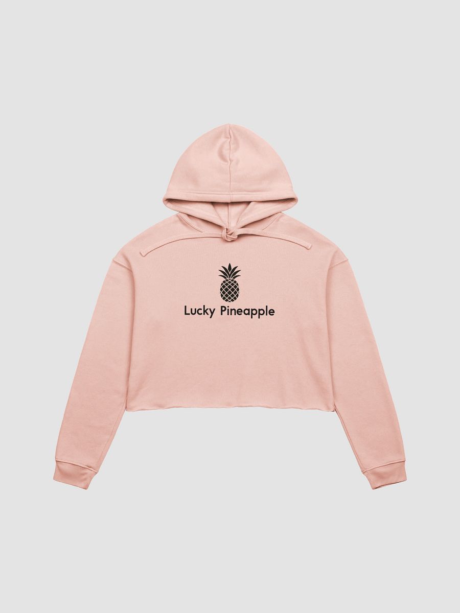 Lucky Pineapple Films Logo Peach Pink Women's Fleece Cropped Hoodie product image (1)
