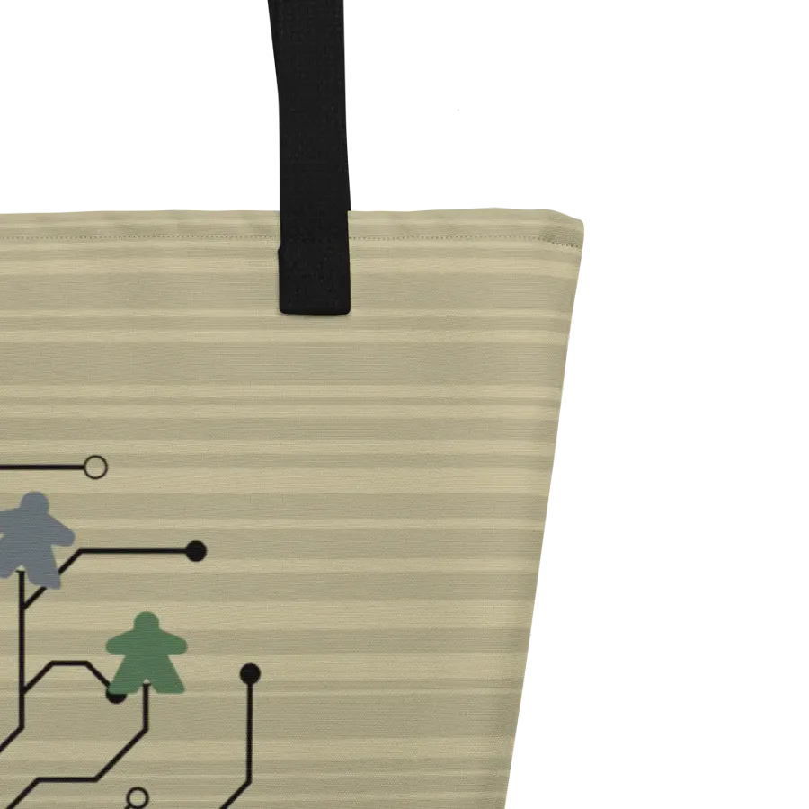 Flowerpot Meeple Shoulder Tote Bag for Board Gamers, Circuit Board PCB Pattern product image (4)