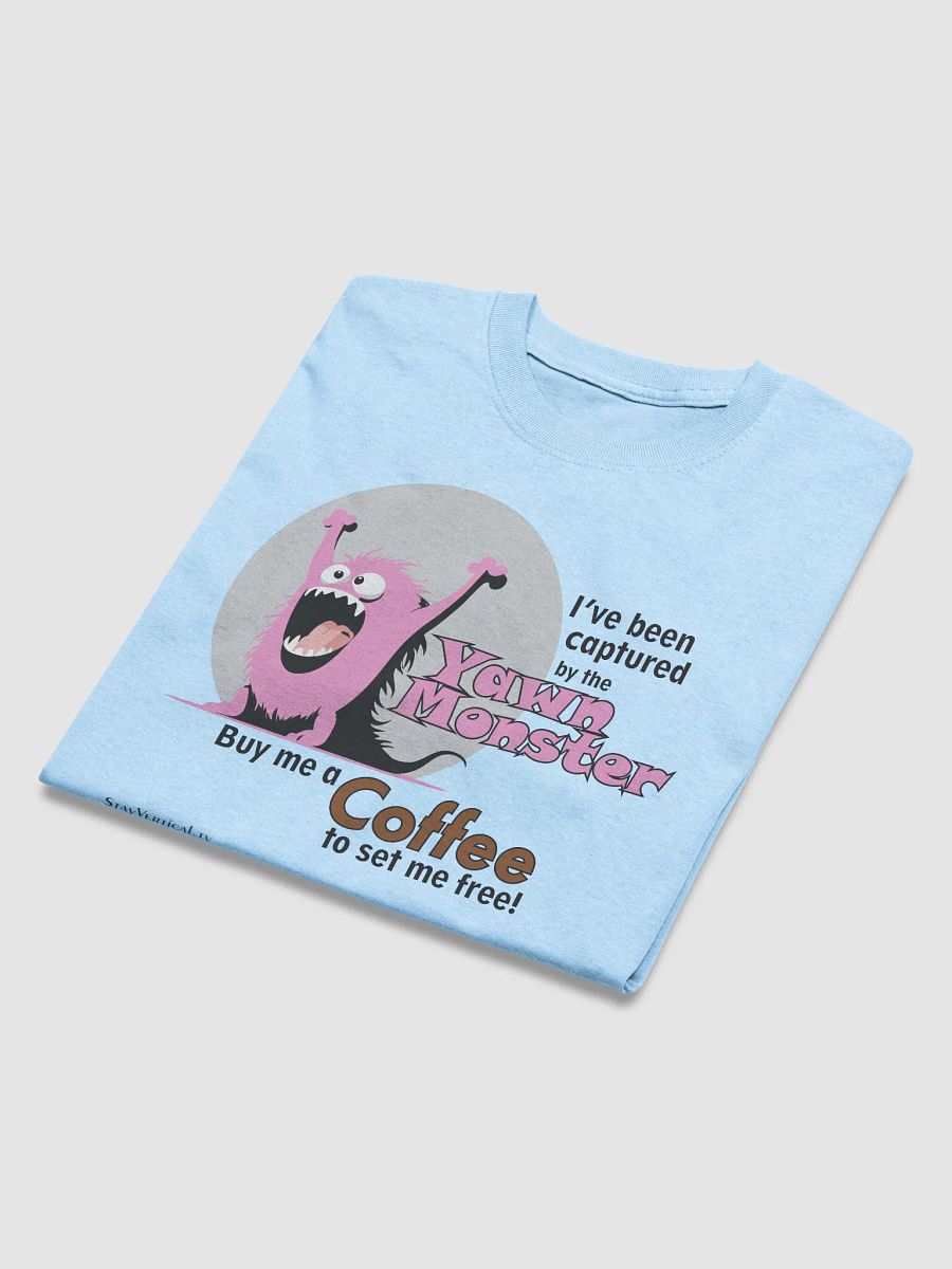 Pink Yawn Monster Buy Me a Coffee light color t-shirt product image (10)
