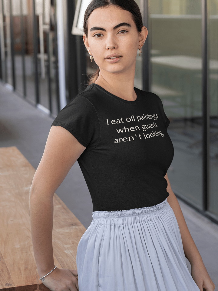 I eat oil paintings supersoft femme cut t-shirt product image (1)