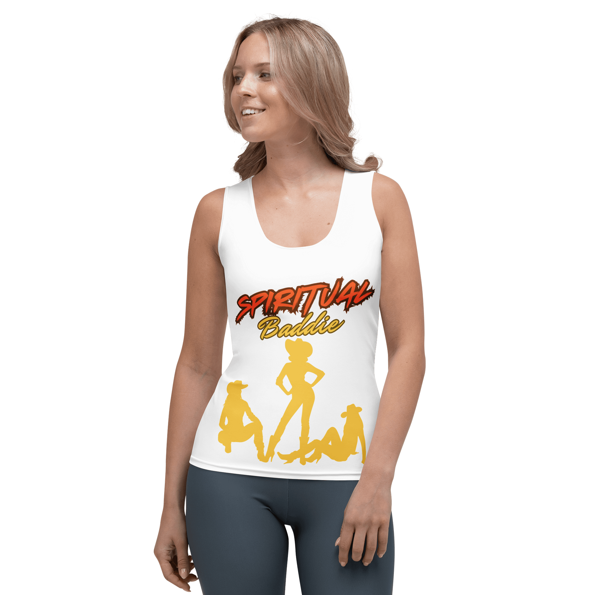SPIRITUAL BADDIE WHITE TANK TOP product image (1)