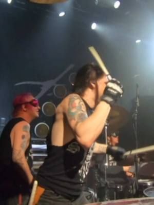 The on stage chaos that is @STREET DRUM CORPS . Watch the FULL video of us performing ‘Rabbit’ on my YouTube channel.  #StreetDrumCorps #SDC #StreetDrummers #DrummerLife #Industrial #Chaos #TheUsed #HouseOfBlues #AheadDrumsticks