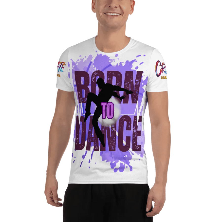 Born to Dance His Silhouette Huge Print Athletic Tee product image (2)