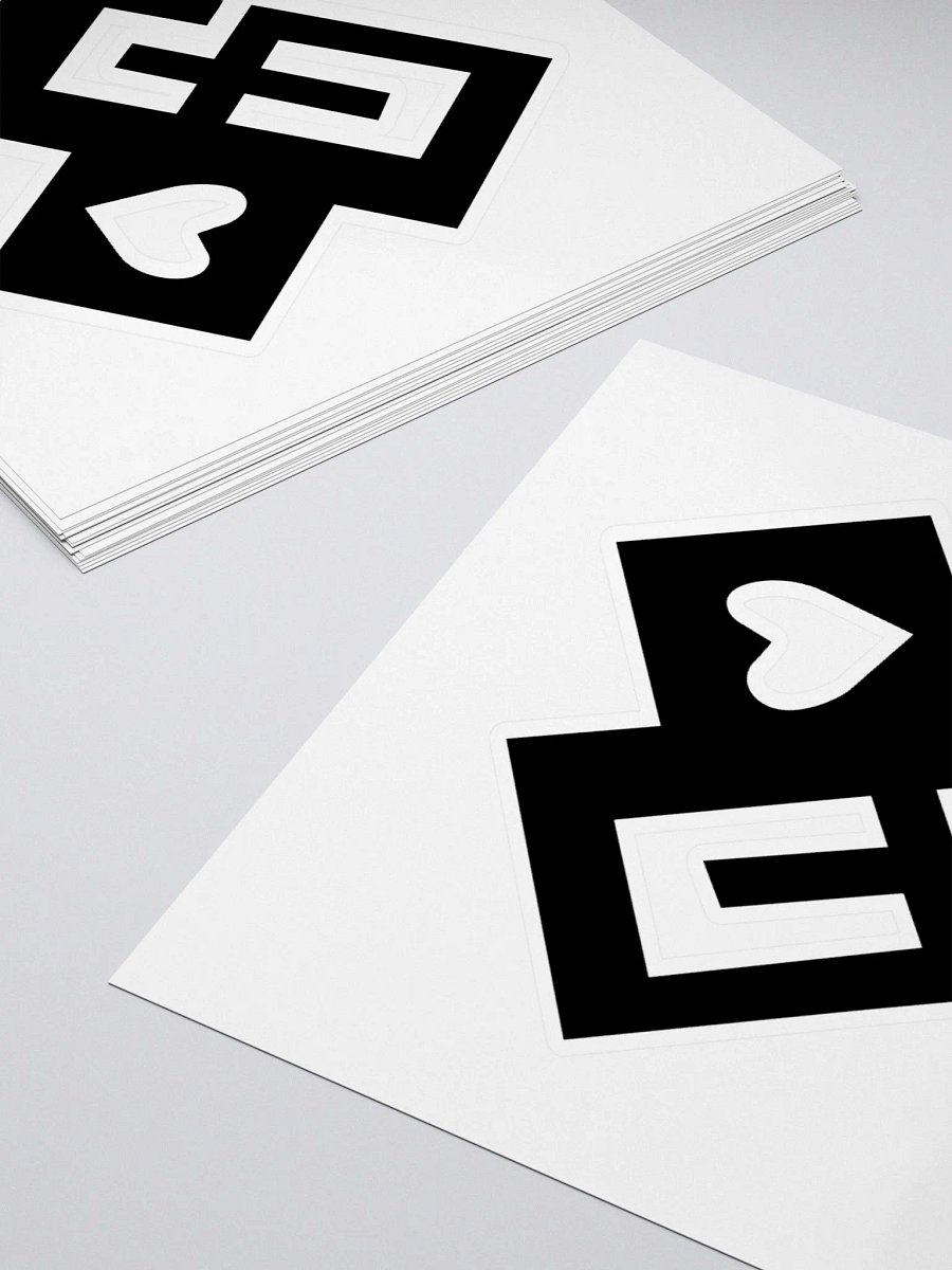 OptimusProcrastinus HeartChip Sticker (Black on White) product image (4)