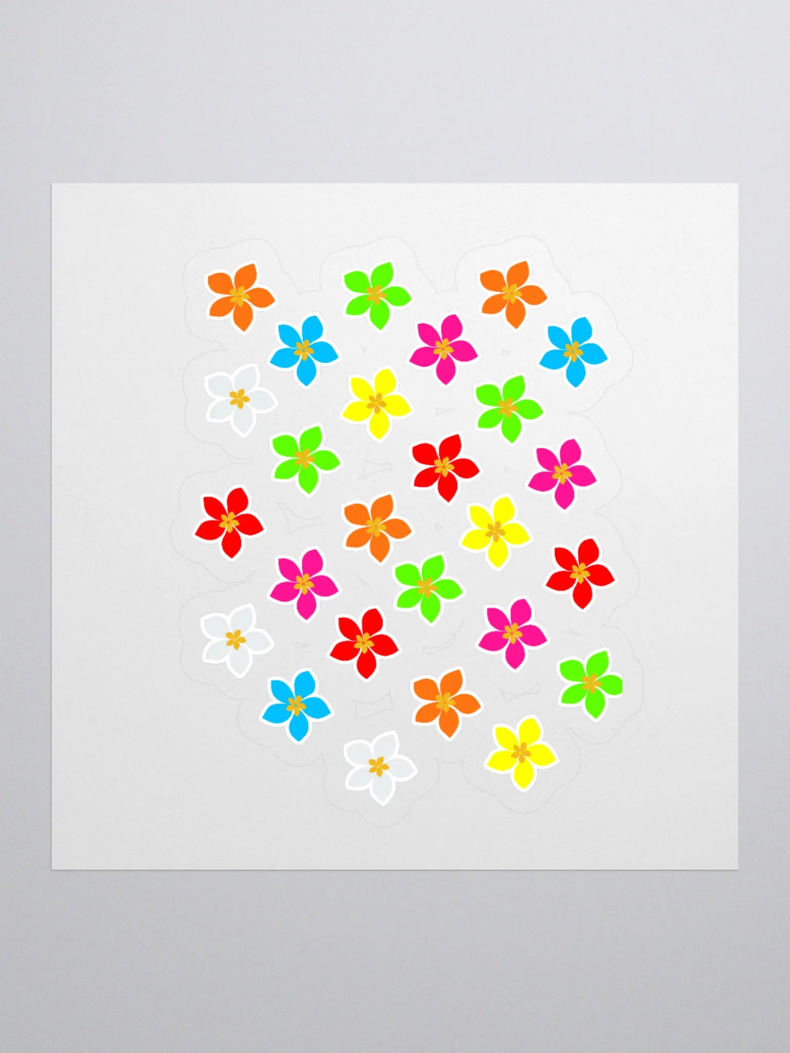 Colorful Flower Petals Sticker product image (1)
