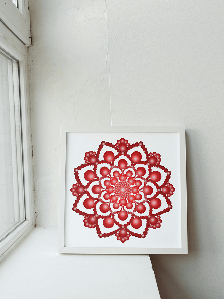 Red Dot Mandala Posters, 2 JPG Files product image (2)