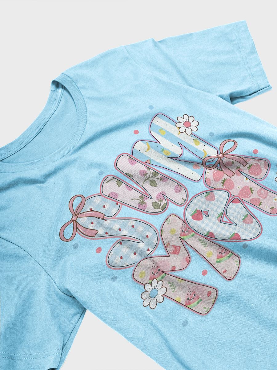 Whimsical Summer Fruit Letters T-Shirt | Cute Watermelon & Strawberry Summer Tee product image (11)