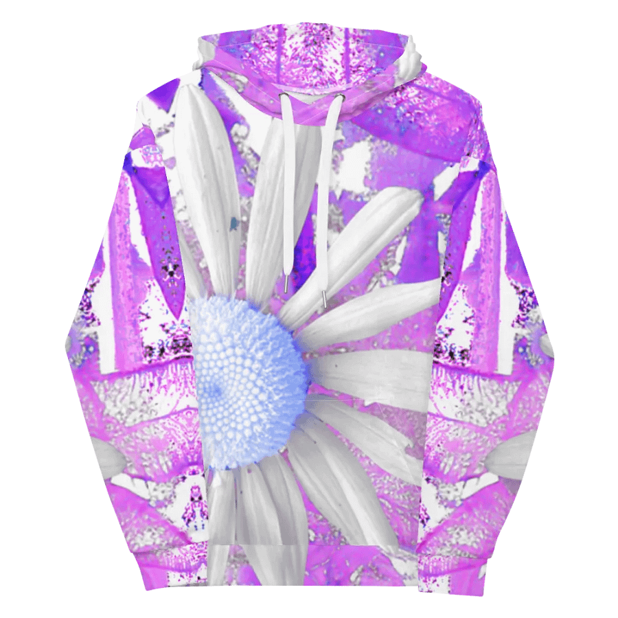 Cool Vivid Abstract Daisy Flower Unisex Pull Over Hoodie product image (12)