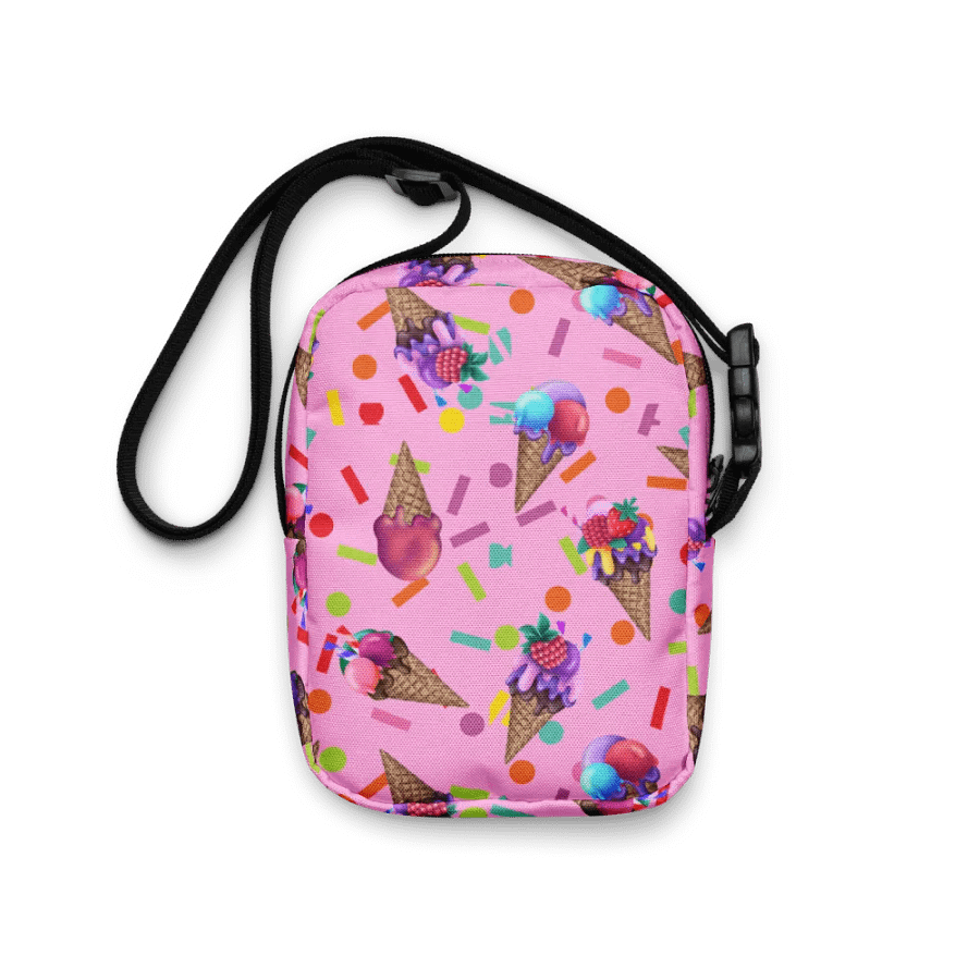 ice-cream pink Scoops All-Over Crossbody Bag for girls product image (6)