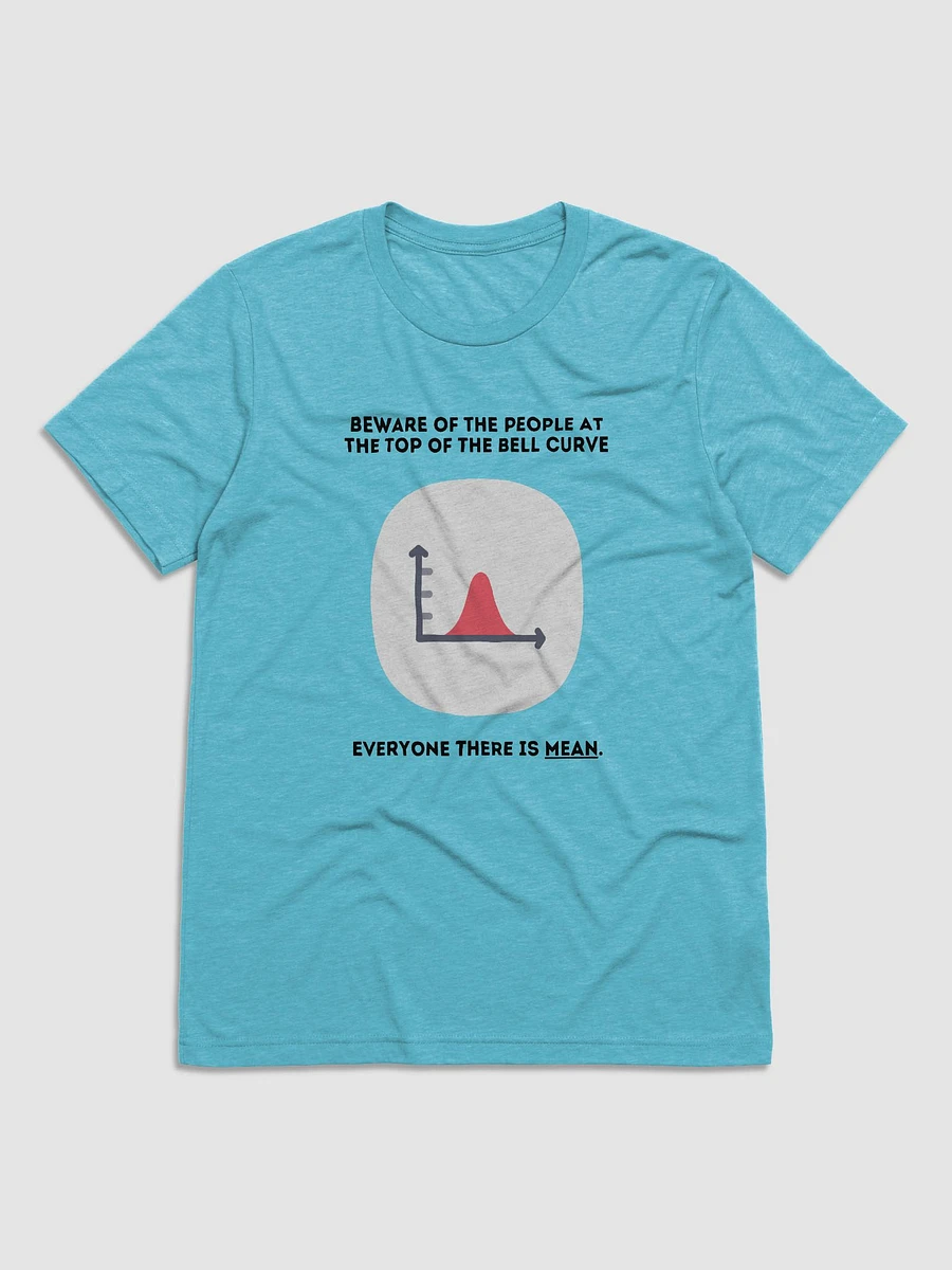 Beware of the people at the top of the bell curve (Triblend Short Sleeve) product image (4)