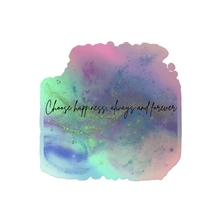 choose happiness holo sticker product image (2)