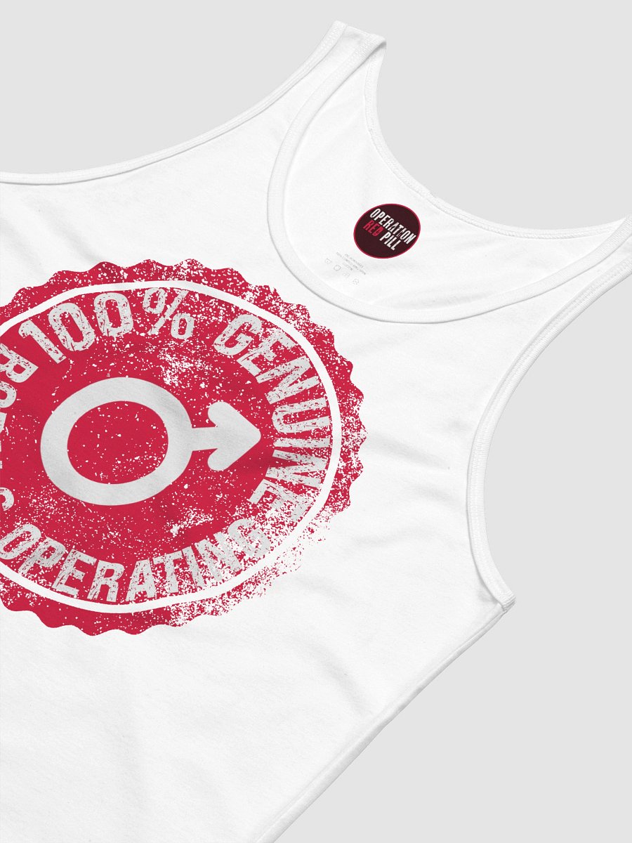 "100% Male" Pill Tank Top - White product image (3)